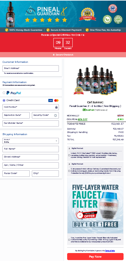 Pineal Guardian X checkout page